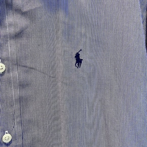 Ralph‎ Lauren Mens Shirt Purple Check Yarmouth 15.5/33 Long Sleeve Button Down - Picture 3 of 5